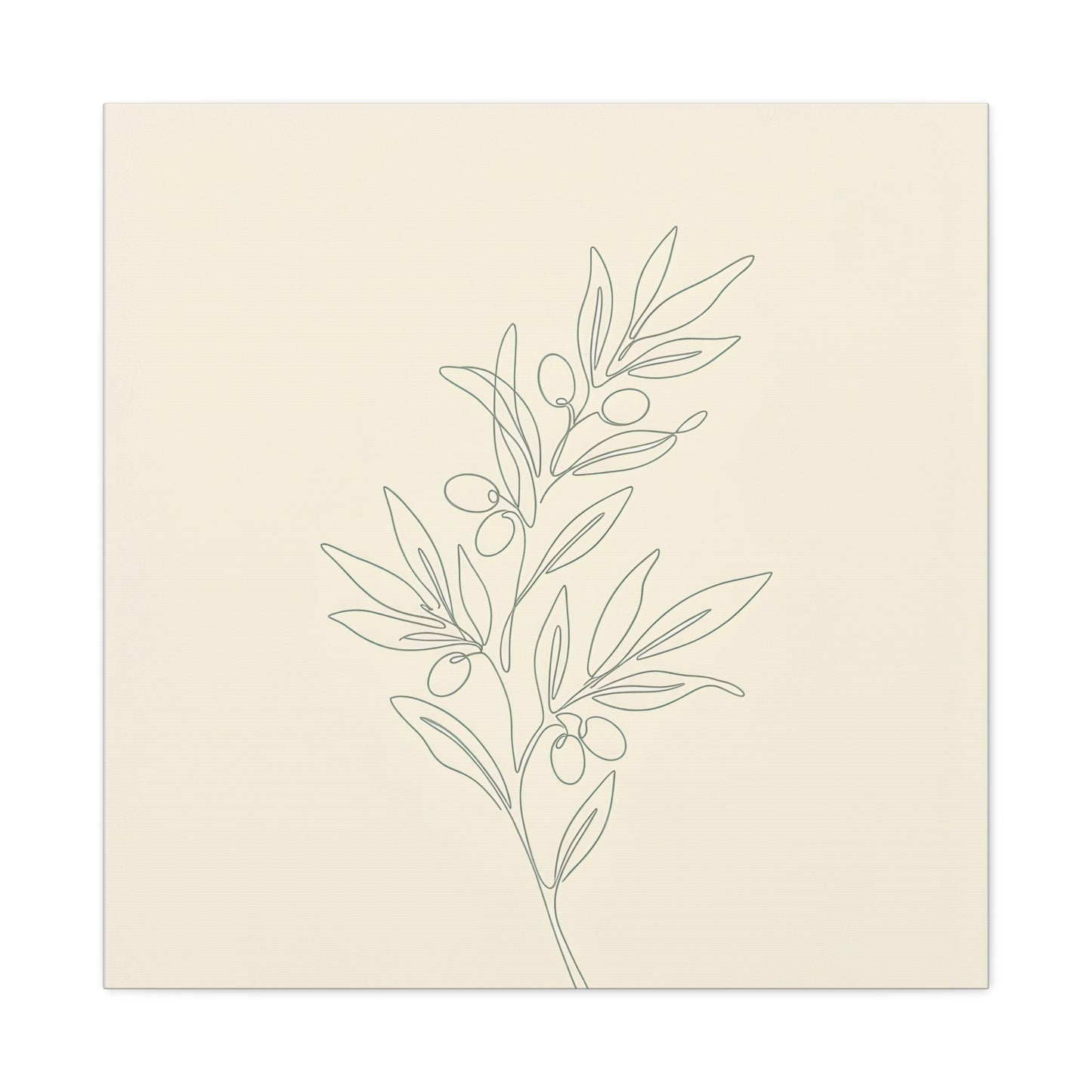 Olive Branch Minimalist Wall Art Canvas