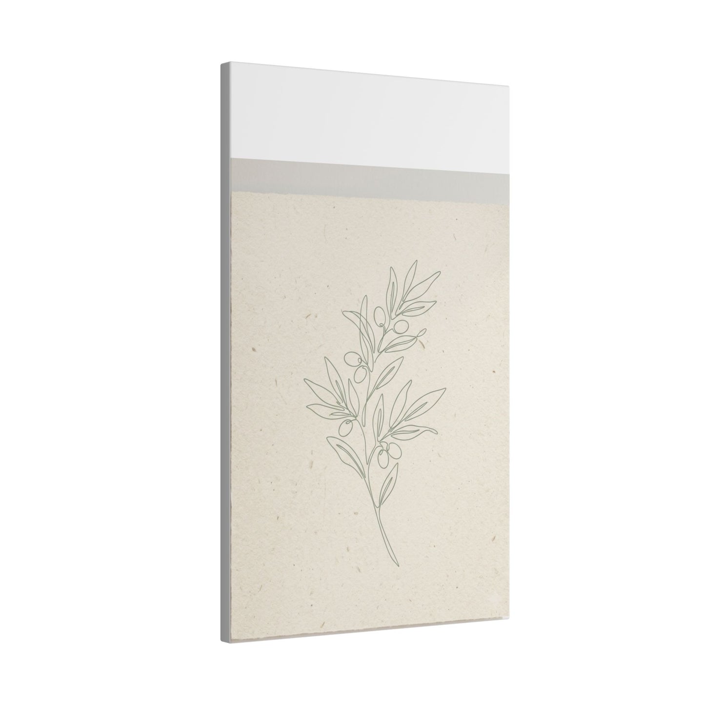 Olive Branch Minimalist Matte Canvas Wall Art