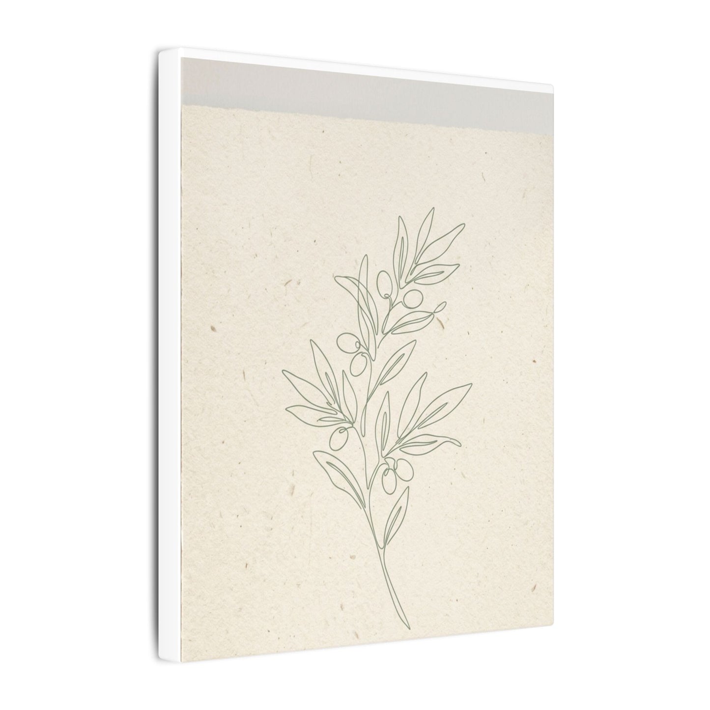 Olive Branch Minimalist Matte Canvas Wall Art