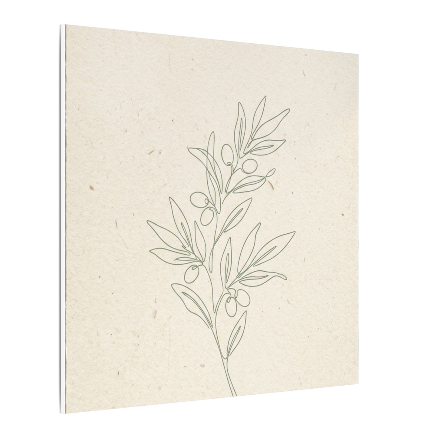 Olive Branch Minimalist Matte Canvas Wall Art