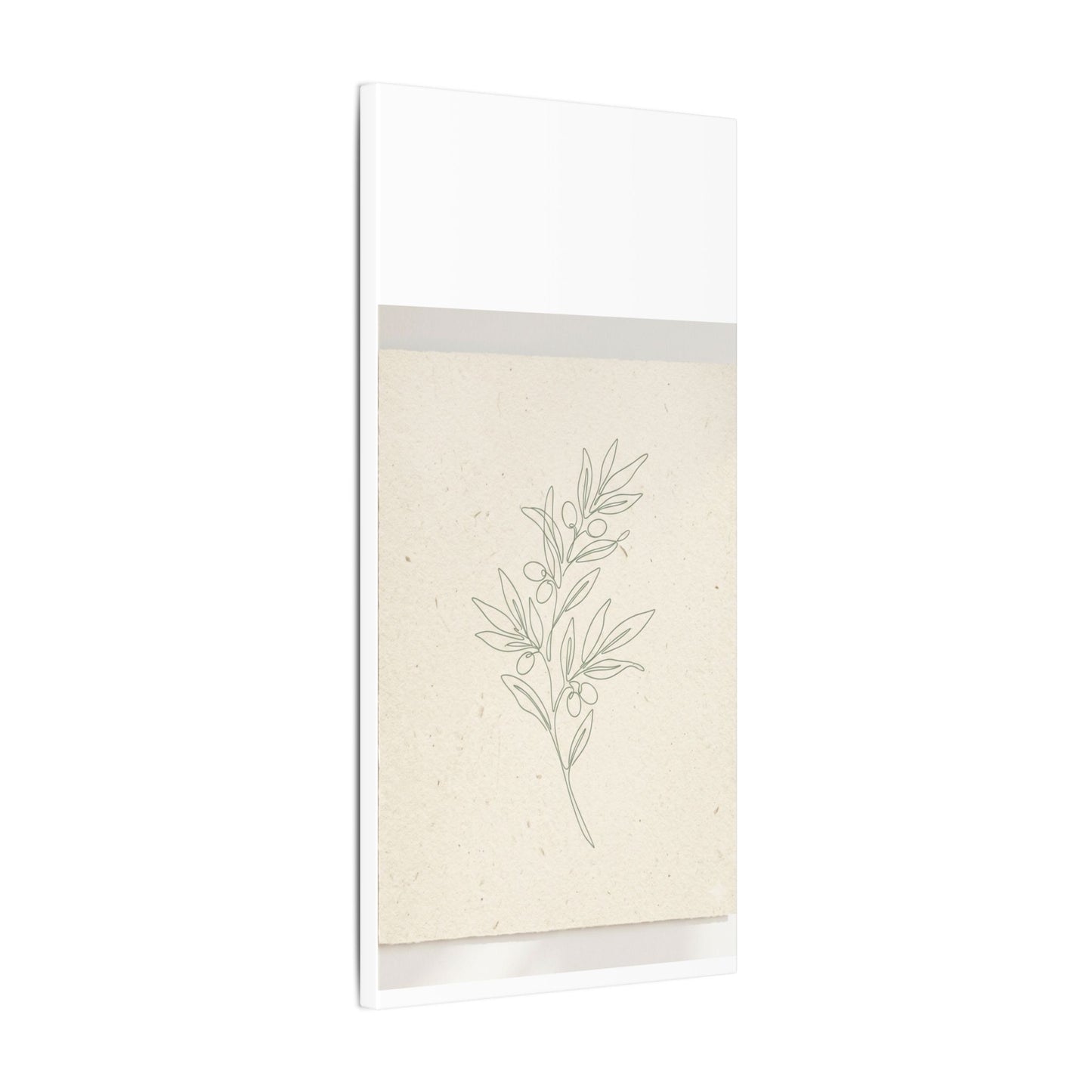 Olive Branch Minimalist Matte Canvas Wall Art