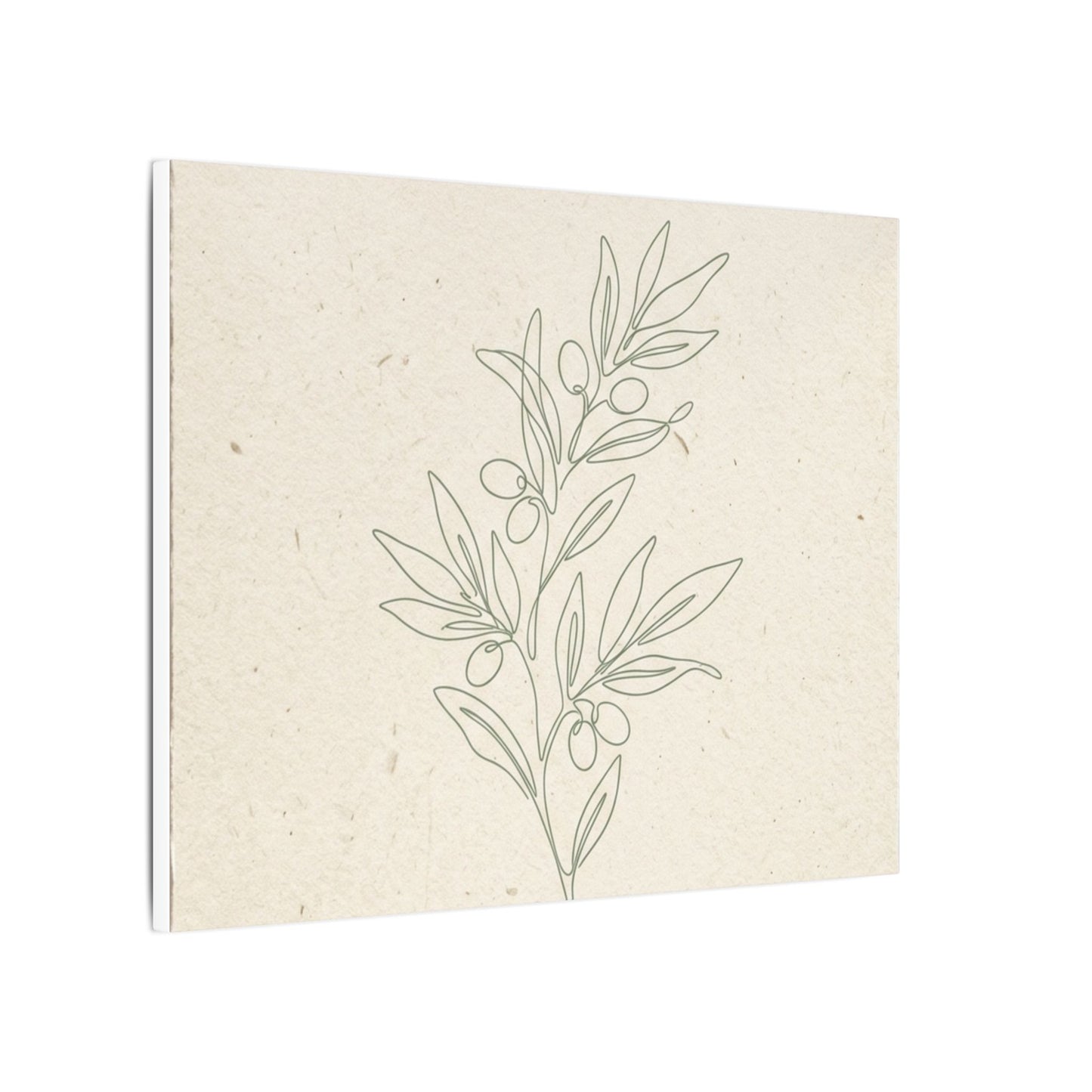 Olive Branch Minimalist Matte Canvas Wall Art