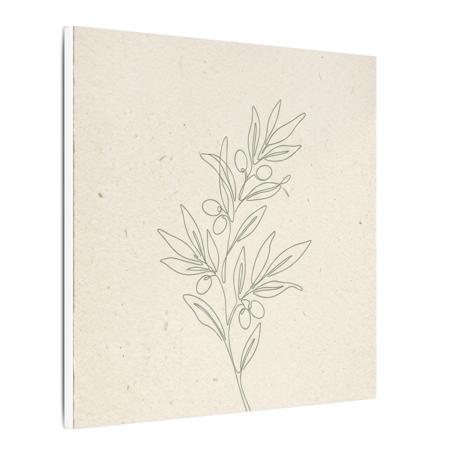 Olive Branch Minimalist Matte Canvas Wall Art