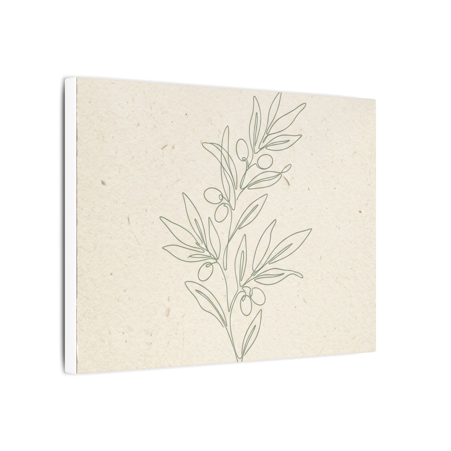 Olive Branch Minimalist Matte Canvas Wall Art