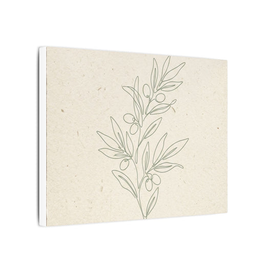 Olive Branch Minimalist Matte Canvas Wall Art
