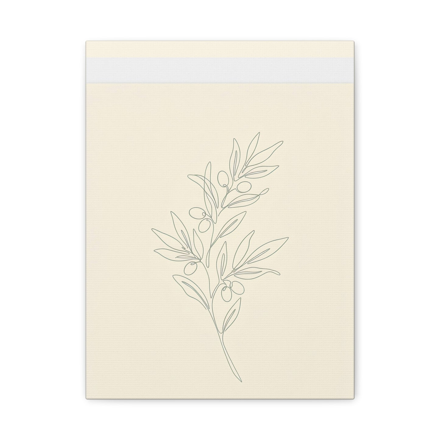 Olive Branch Minimalist Wall Art Canvas