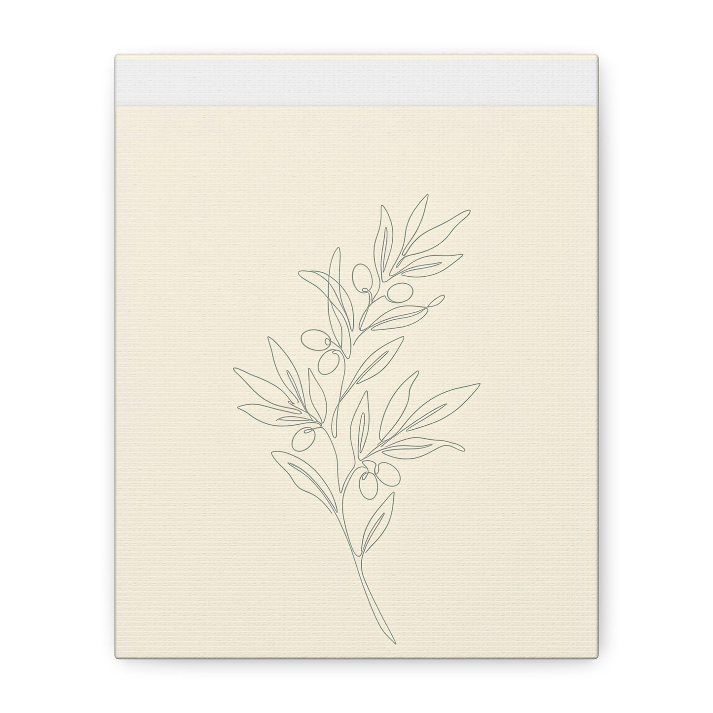 Olive Branch Minimalist Wall Art Canvas