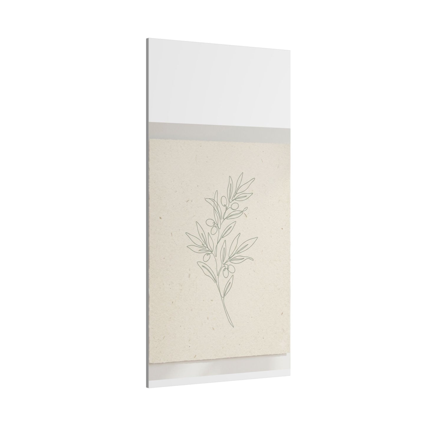 Olive Branch Minimalist Matte Canvas Wall Art