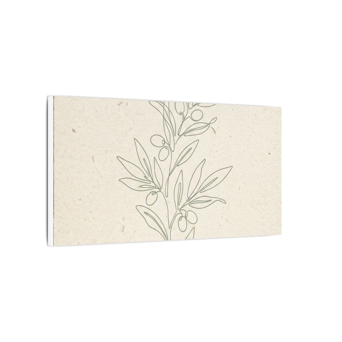 Olive Branch Minimalist Matte Canvas Wall Art