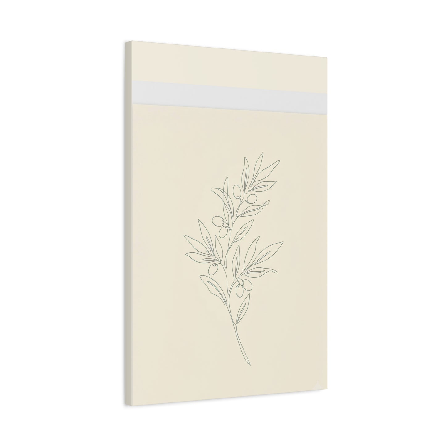 Olive Branch Minimalist Wall Art Canvas