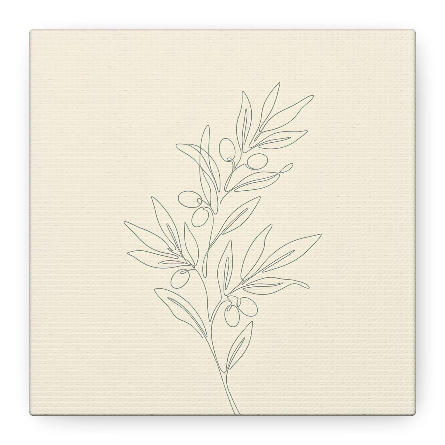 Olive Branch Minimalist Wall Art Canvas