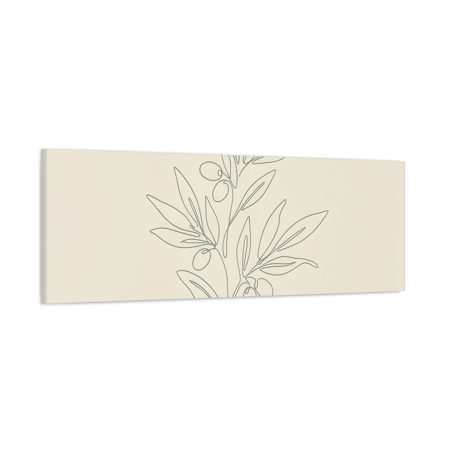 Olive Branch Minimalist Wall Art Canvas