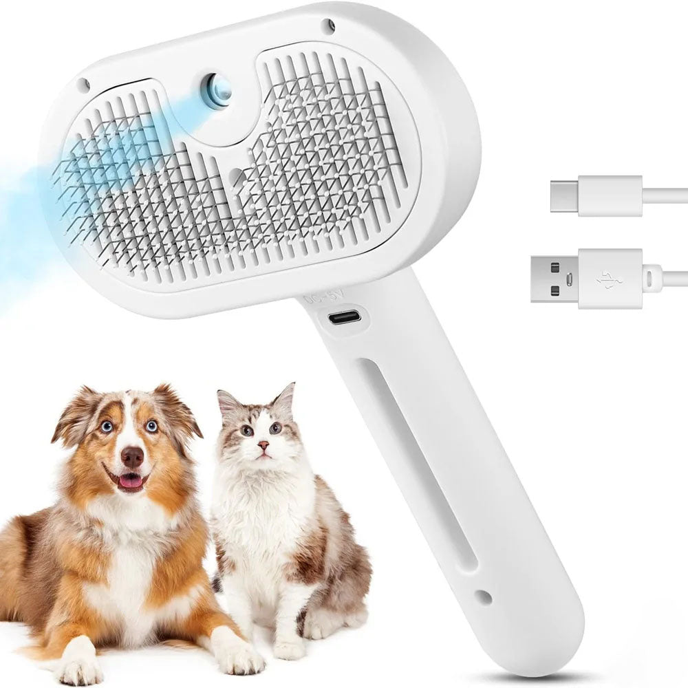 Pet Steam Grooming Comb — Smooth, Shiny Coat in Minutes