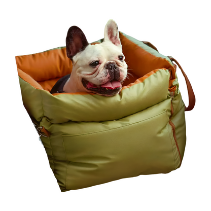 Dog Car Seat Bed with Safety Buckle — Safe & Cozy Rides