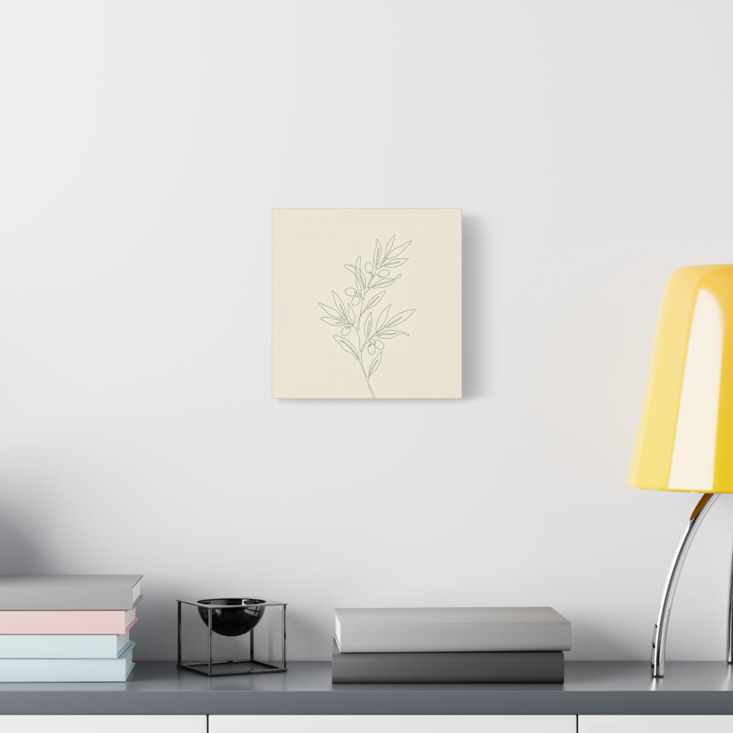 Olive Branch Minimalist Wall Art Canvas