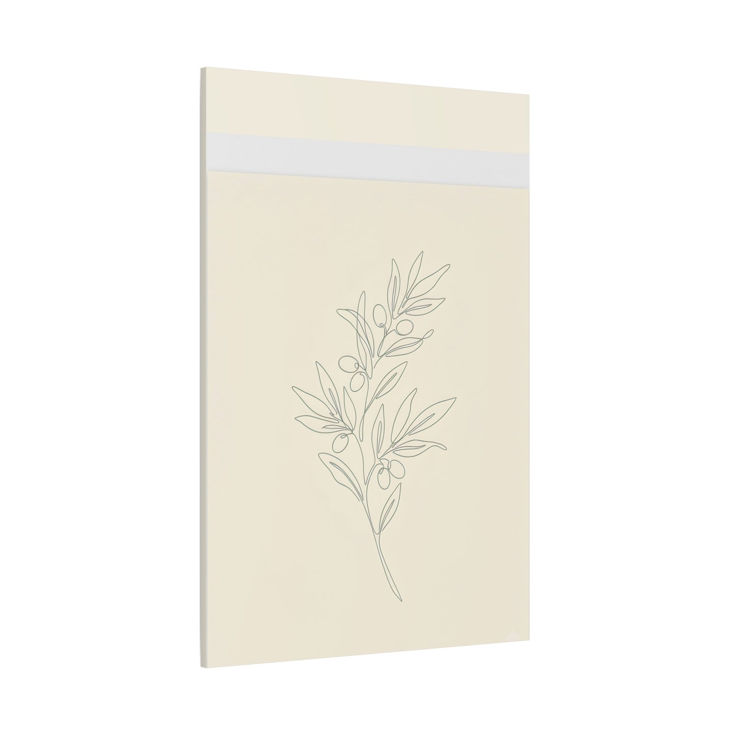 Olive Branch Minimalist Wall Art Canvas