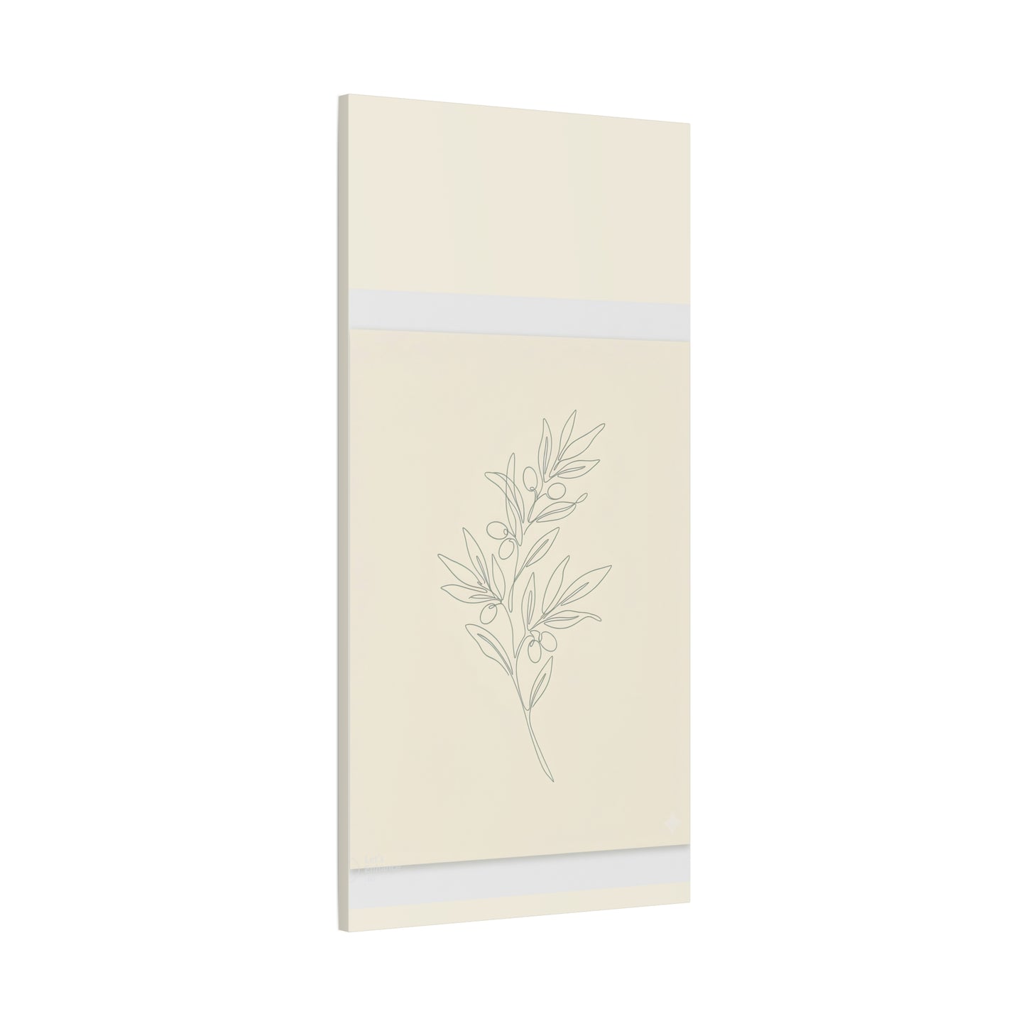 Olive Branch Minimalist Wall Art Canvas