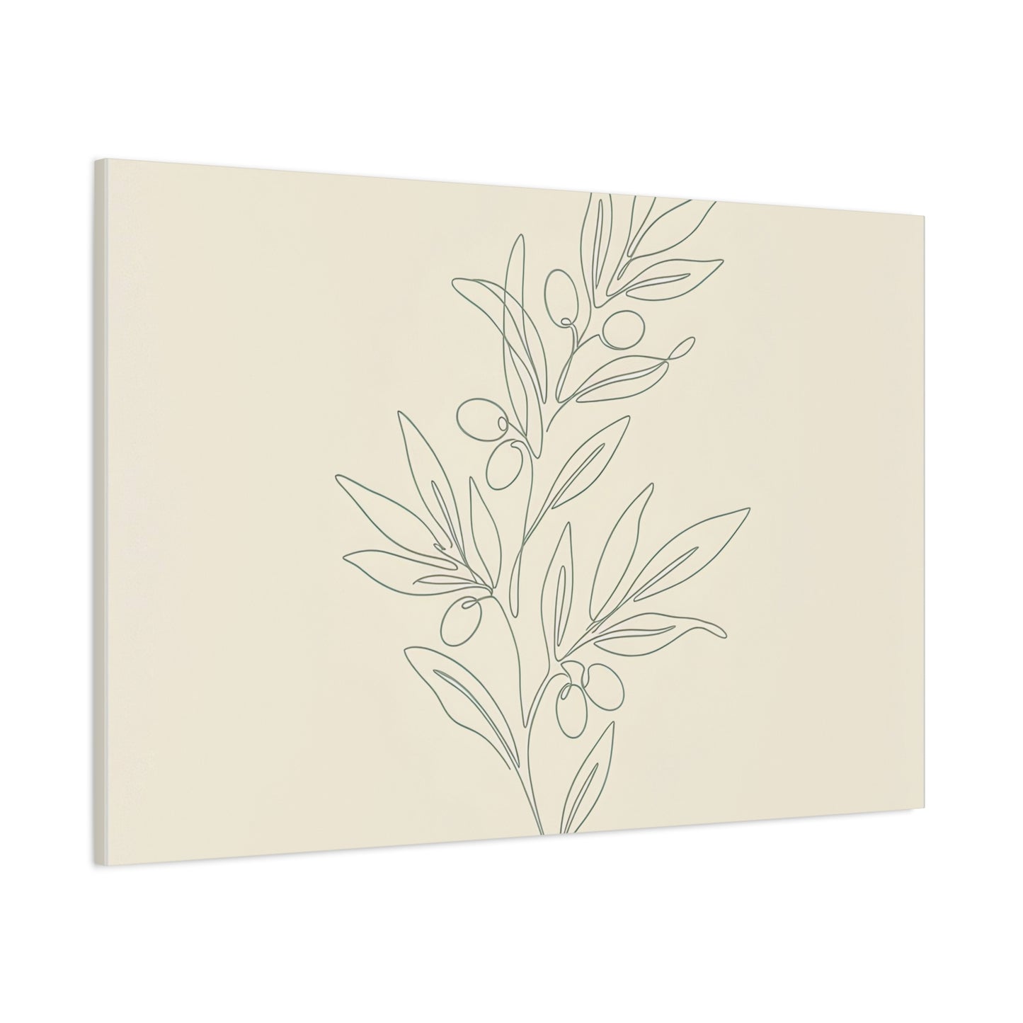 Olive Branch Minimalist Wall Art Canvas