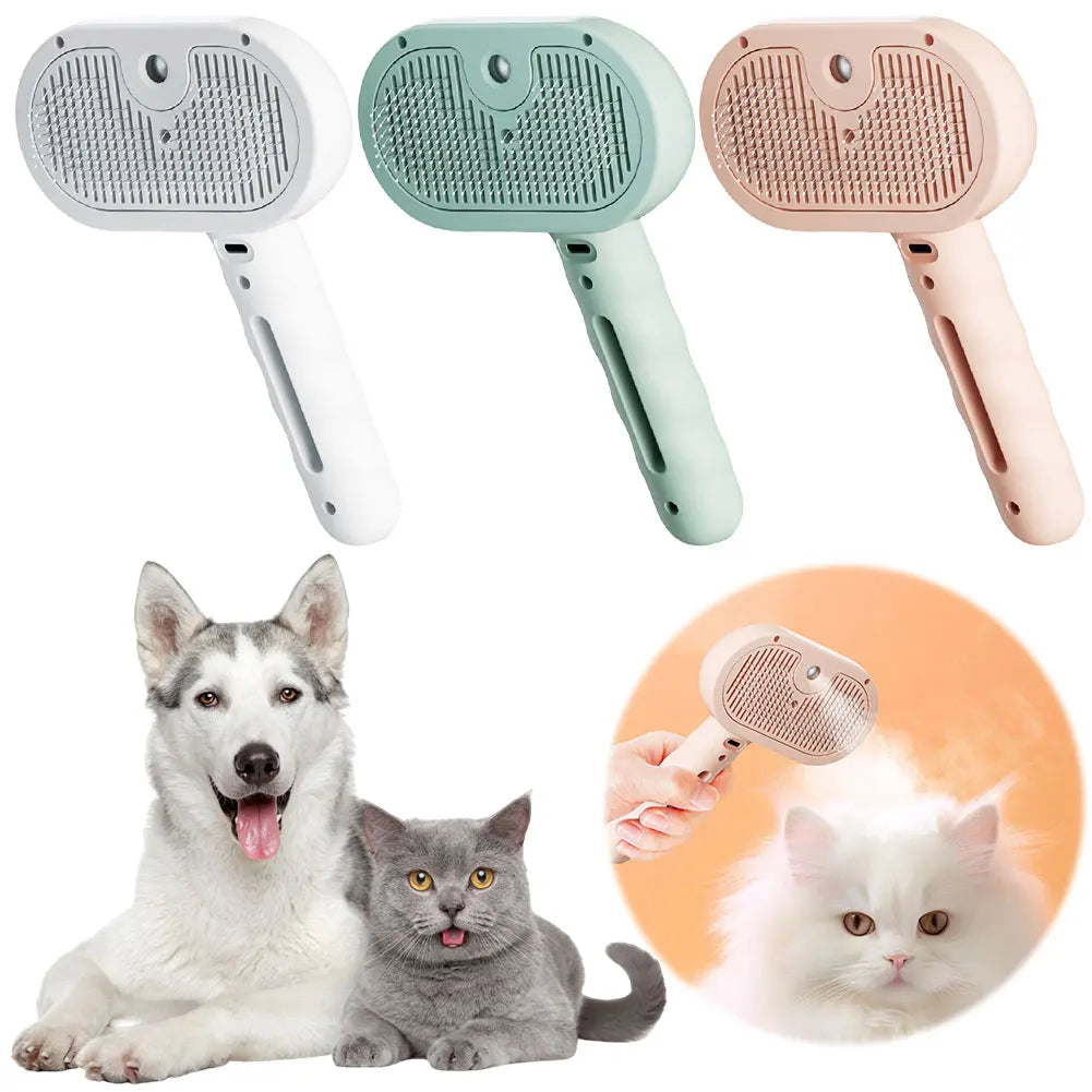Pet Steam Grooming Comb — Smooth, Shiny Coat in Minutes