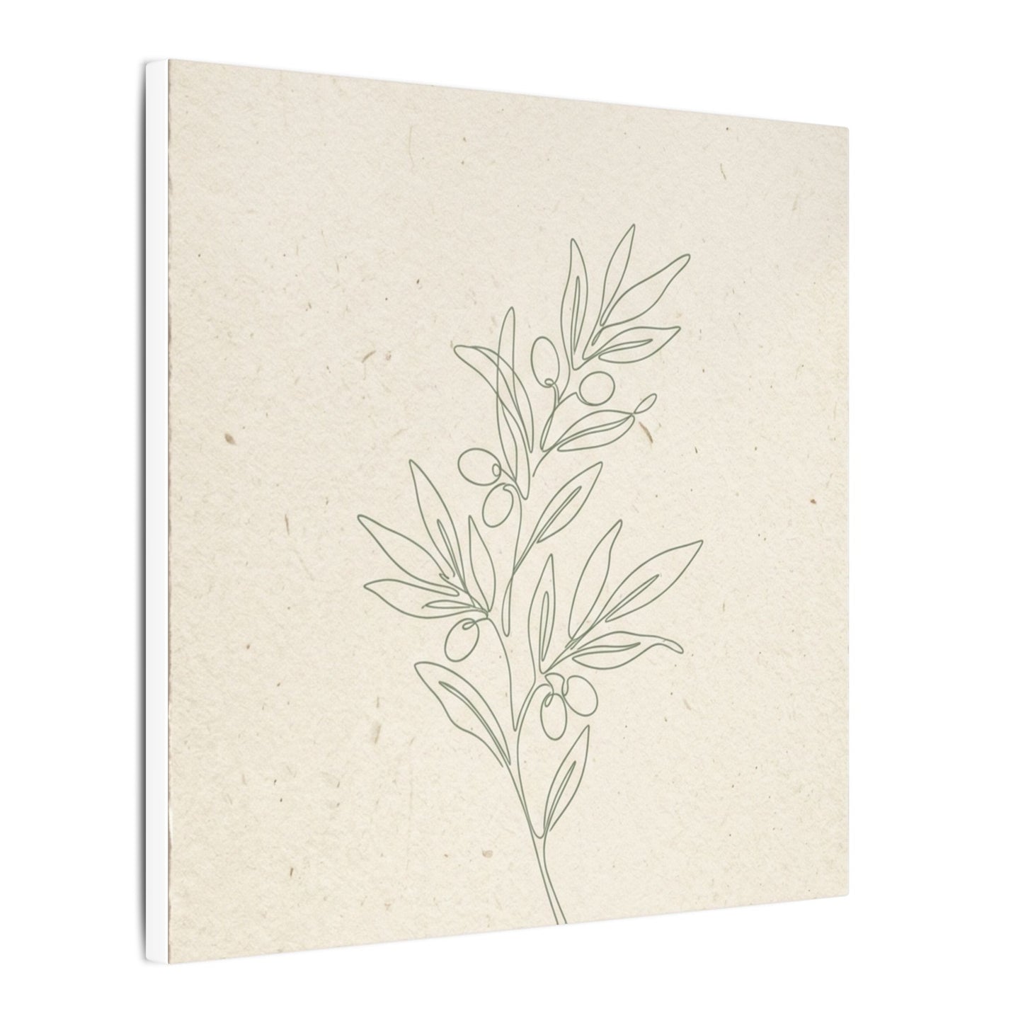 Olive Branch Minimalist Matte Canvas Wall Art