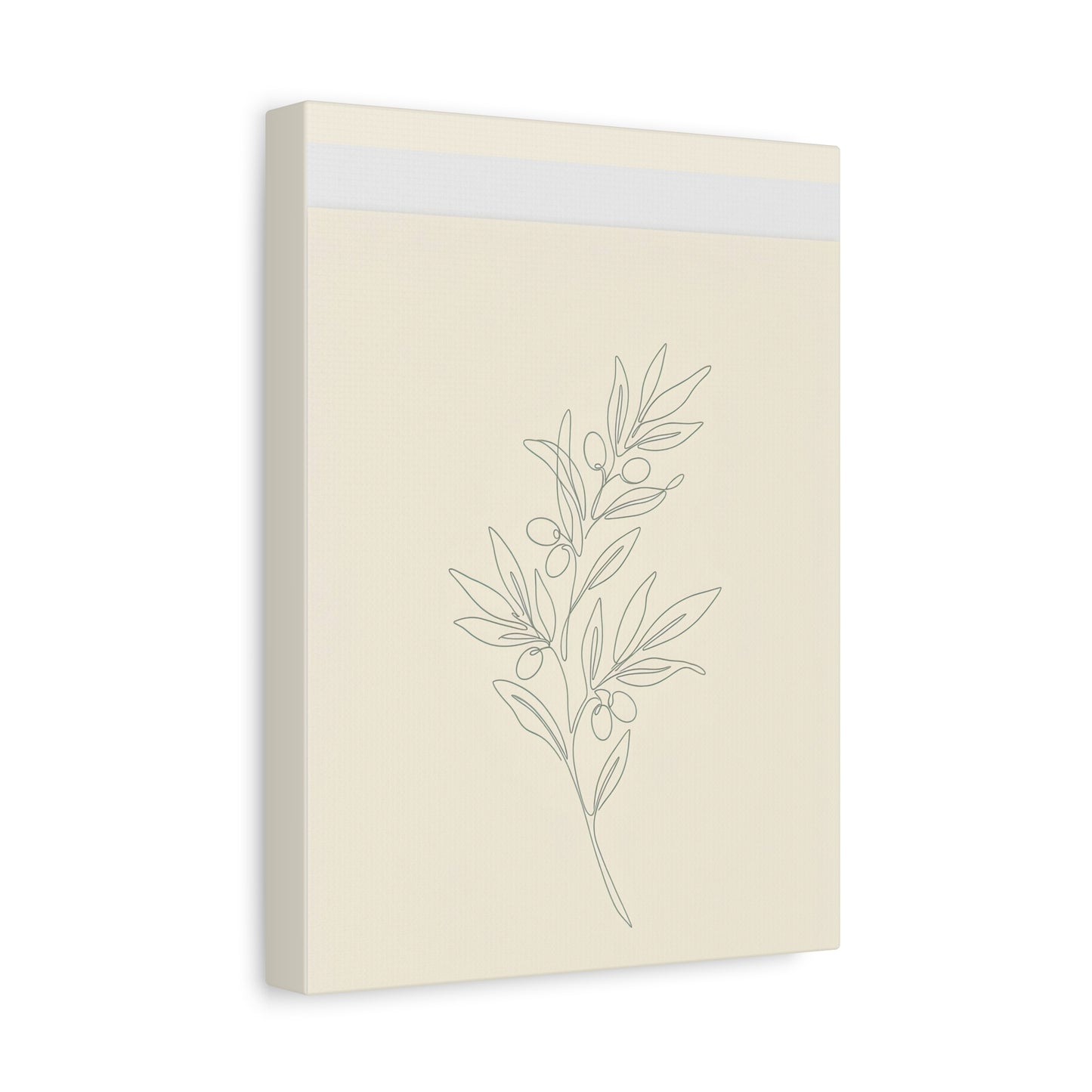 Olive Branch Minimalist Wall Art Canvas