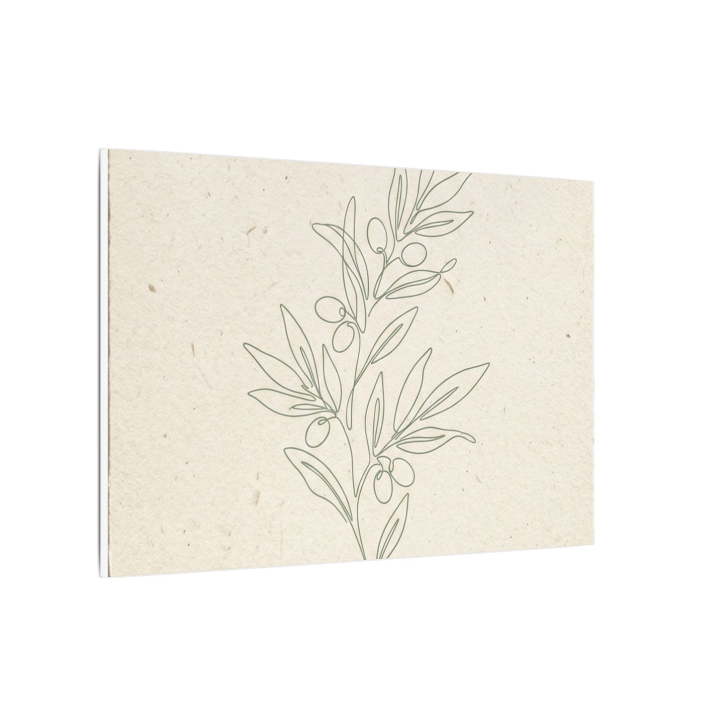 Olive Branch Minimalist Matte Canvas Wall Art