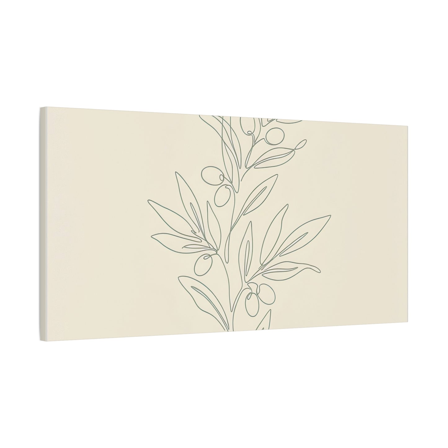 Olive Branch Minimalist Wall Art Canvas