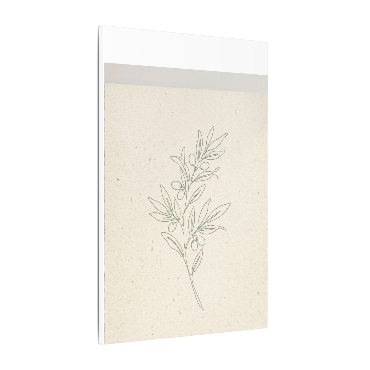 Olive Branch Minimalist Matte Canvas Wall Art