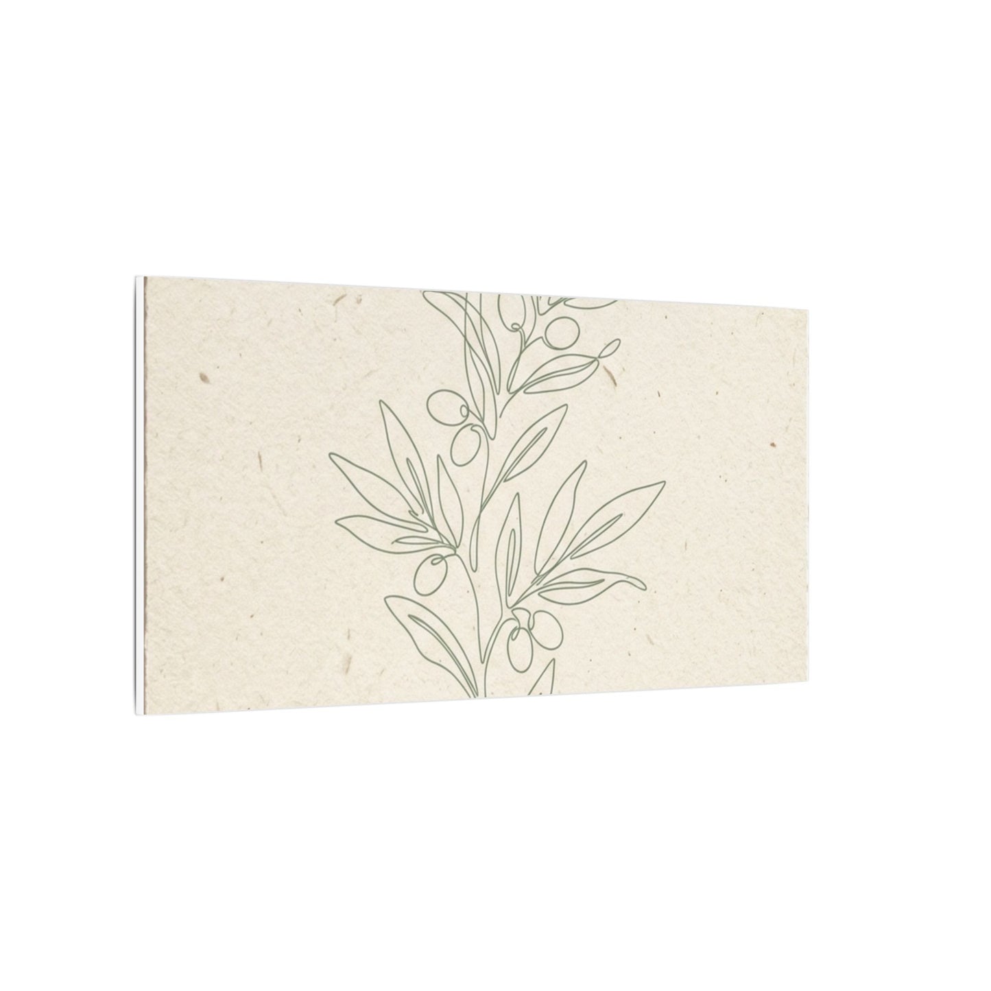 Olive Branch Minimalist Matte Canvas Wall Art