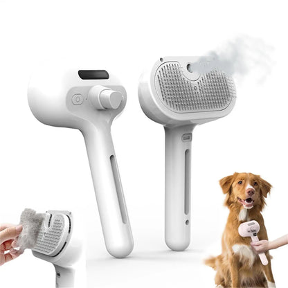 Pet Steam Grooming Comb — Smooth, Shiny Coat in Minutes