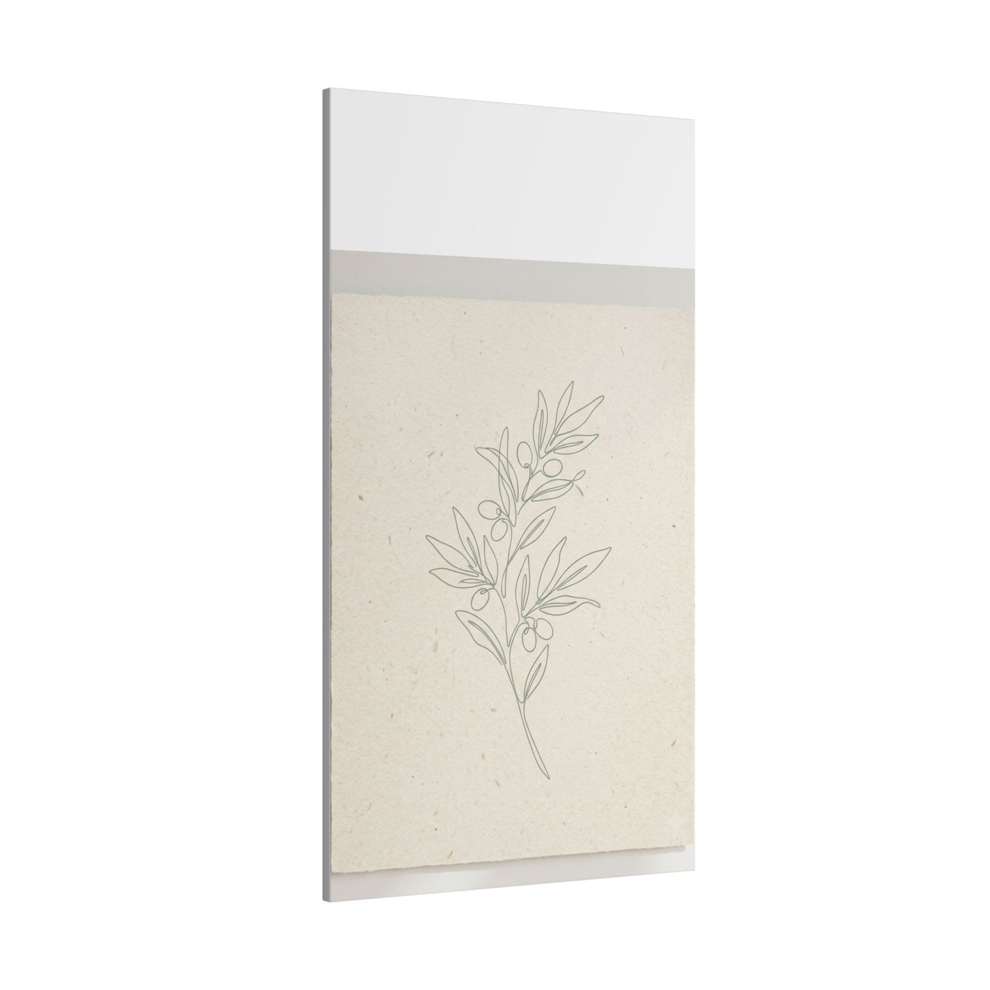 Olive Branch Minimalist Matte Canvas Wall Art