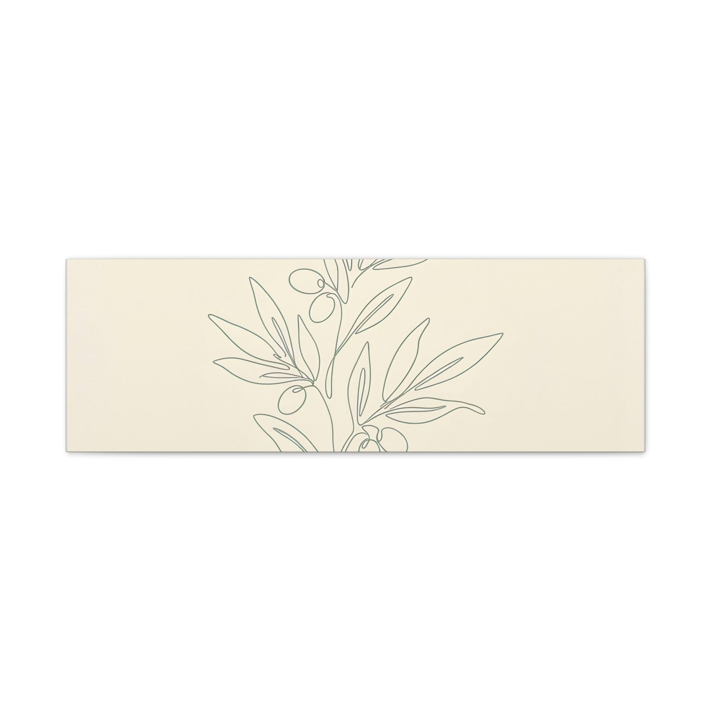 Olive Branch Minimalist Wall Art Canvas