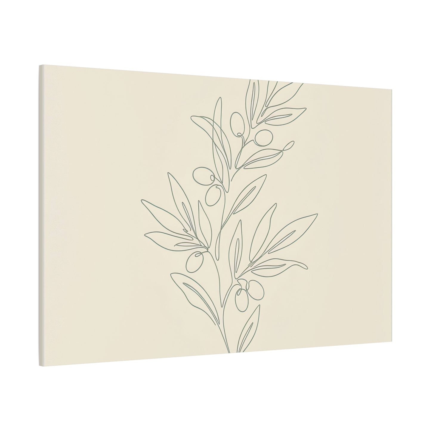 Olive Branch Minimalist Wall Art Canvas