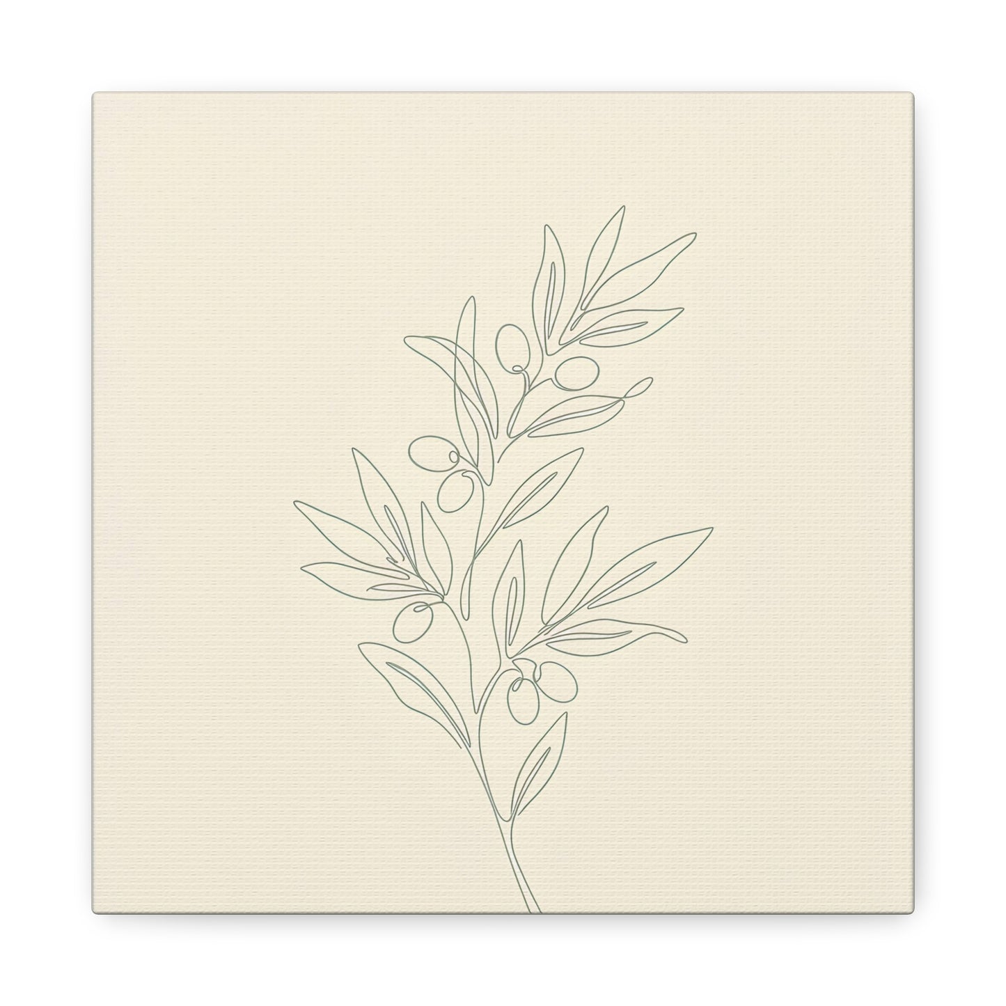 Olive Branch Minimalist Wall Art Canvas