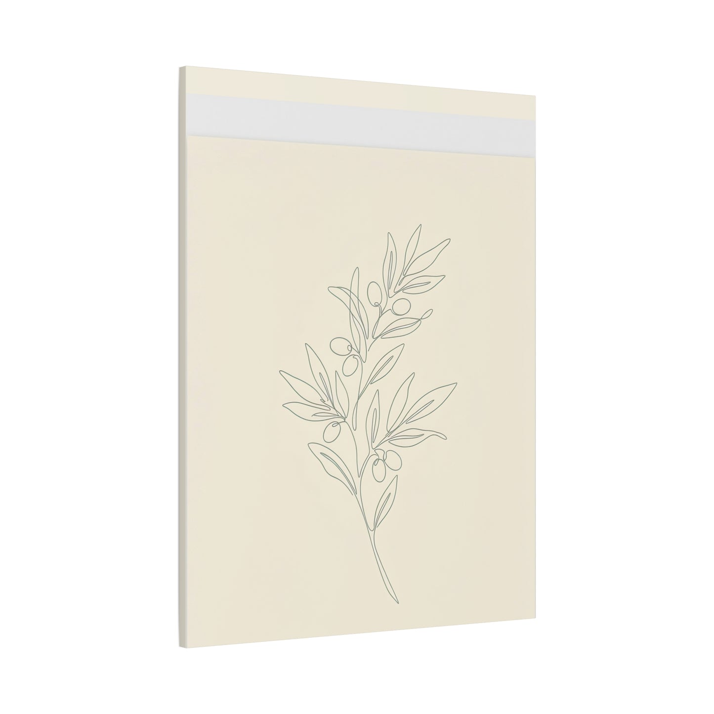 Olive Branch Minimalist Wall Art Canvas