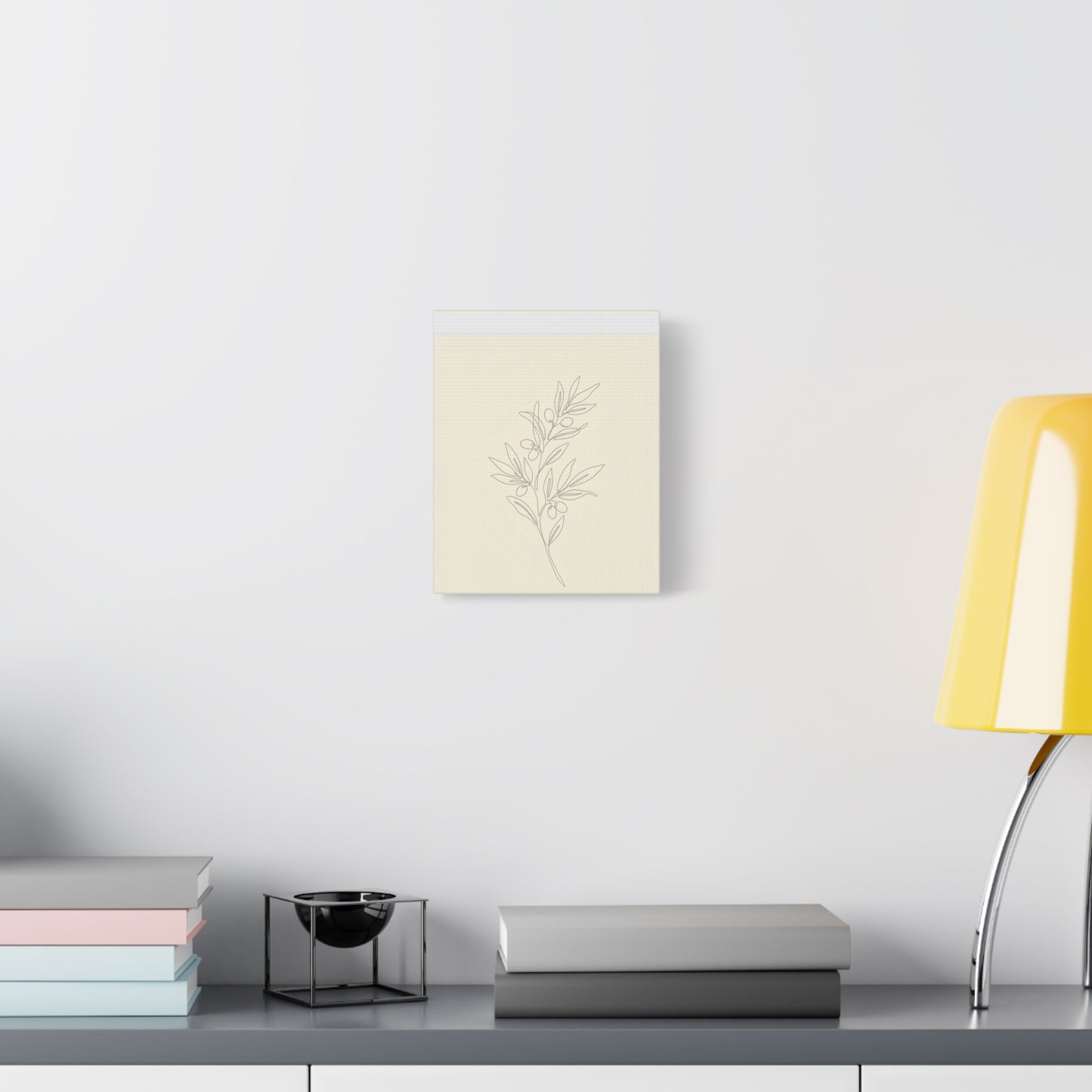 Olive Branch Minimalist Wall Art Canvas