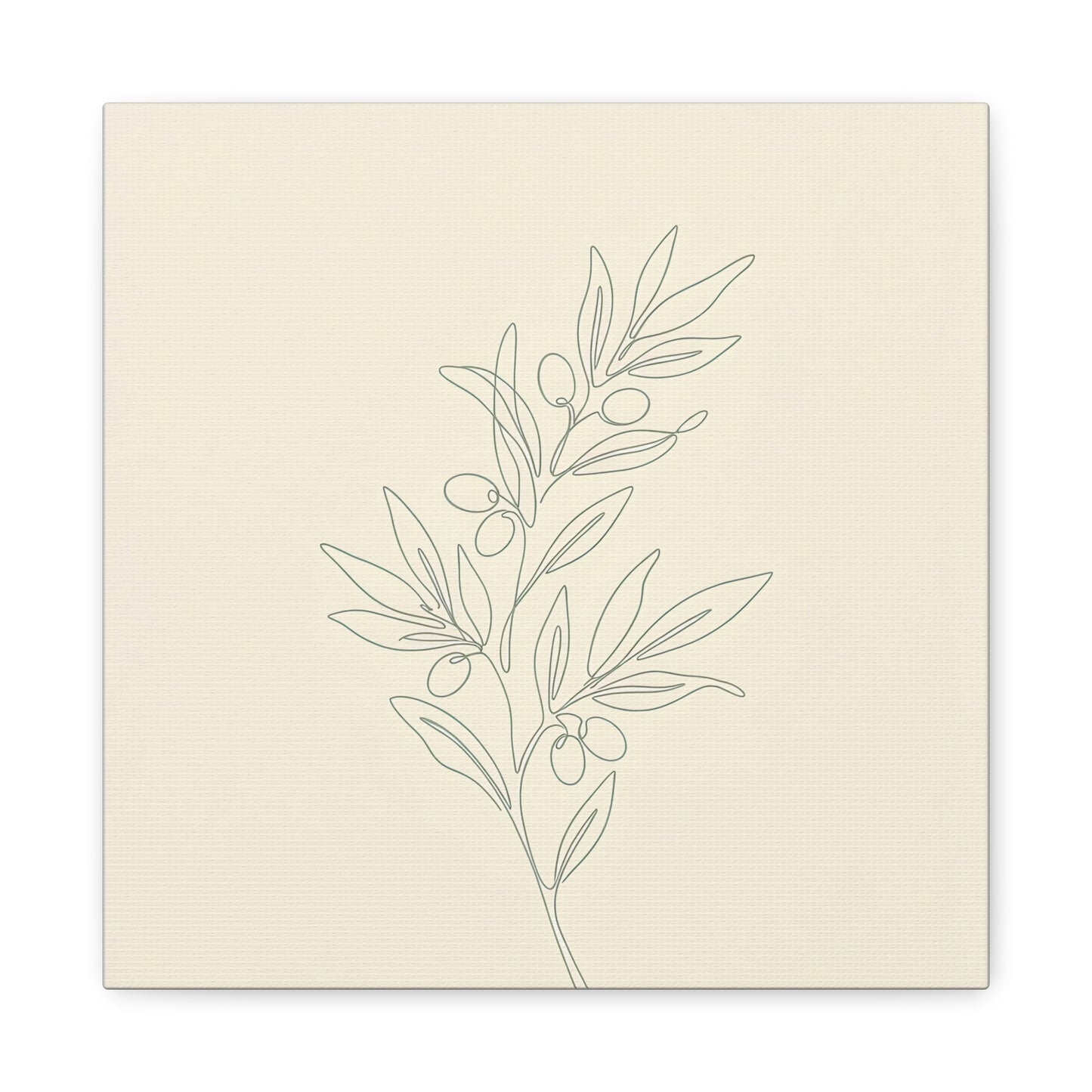 Olive Branch Minimalist Wall Art Canvas
