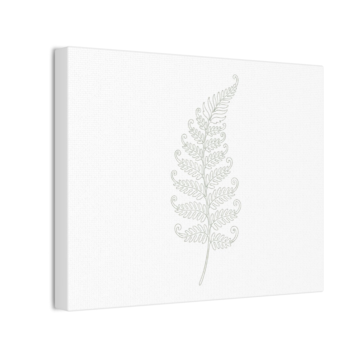 Minimal Fern Canvas Print — Neutral Botanical Wall Art