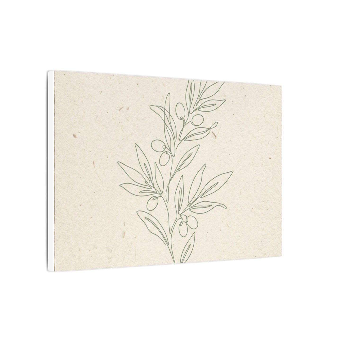 Olive Branch Minimalist Matte Canvas Wall Art