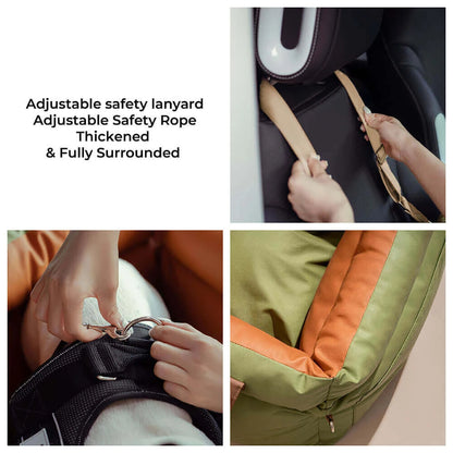 Dog Car Seat Bed with Safety Buckle — Safe & Cozy Rides
