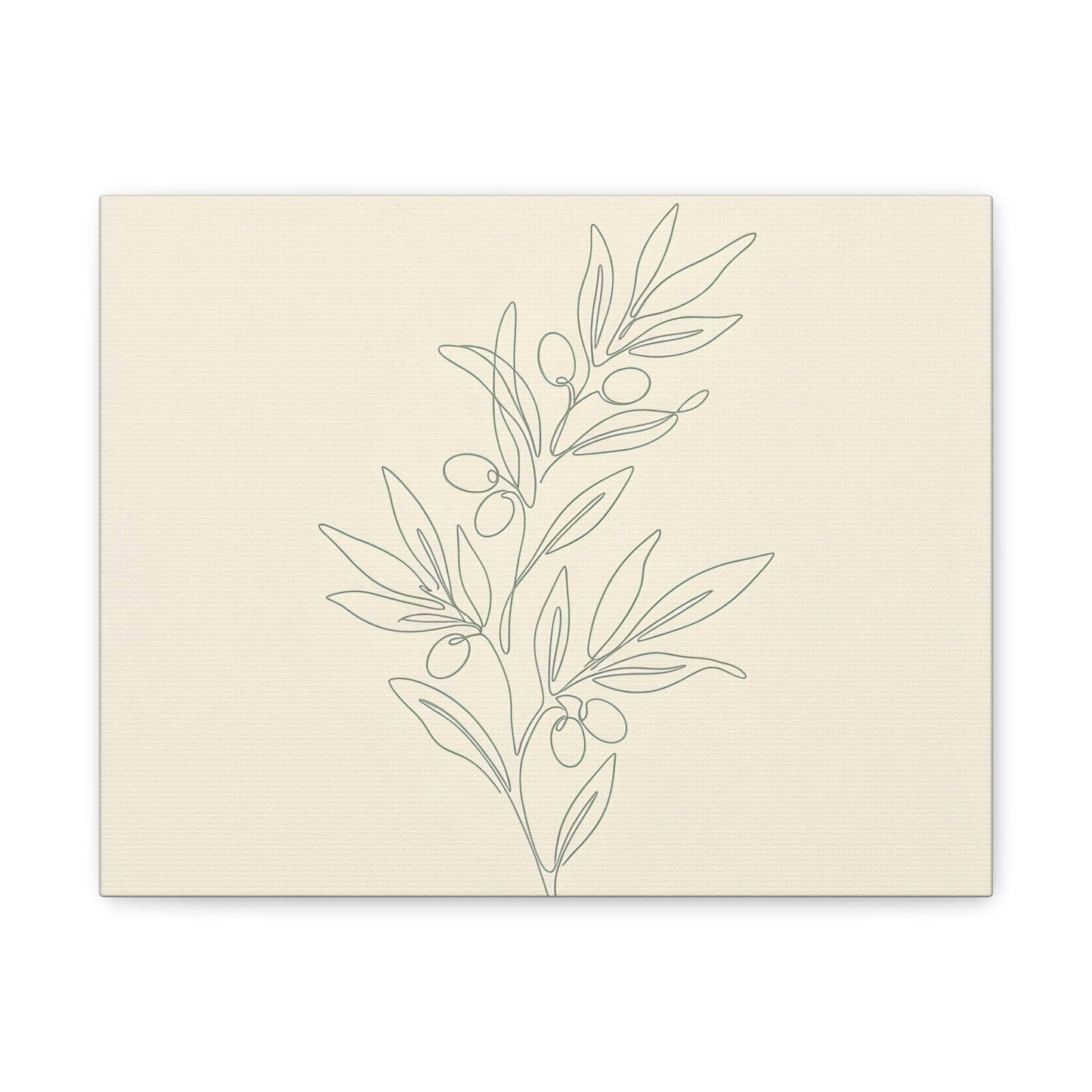 Olive Branch Minimalist Wall Art Canvas