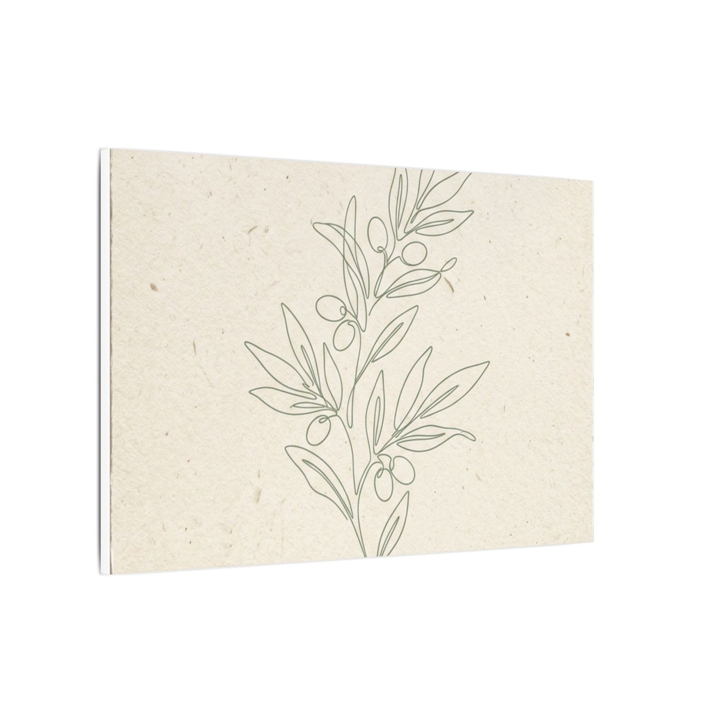 Olive Branch Minimalist Matte Canvas Wall Art