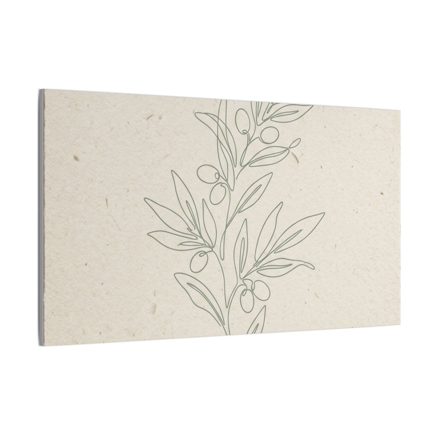 Olive Branch Minimalist Matte Canvas Wall Art