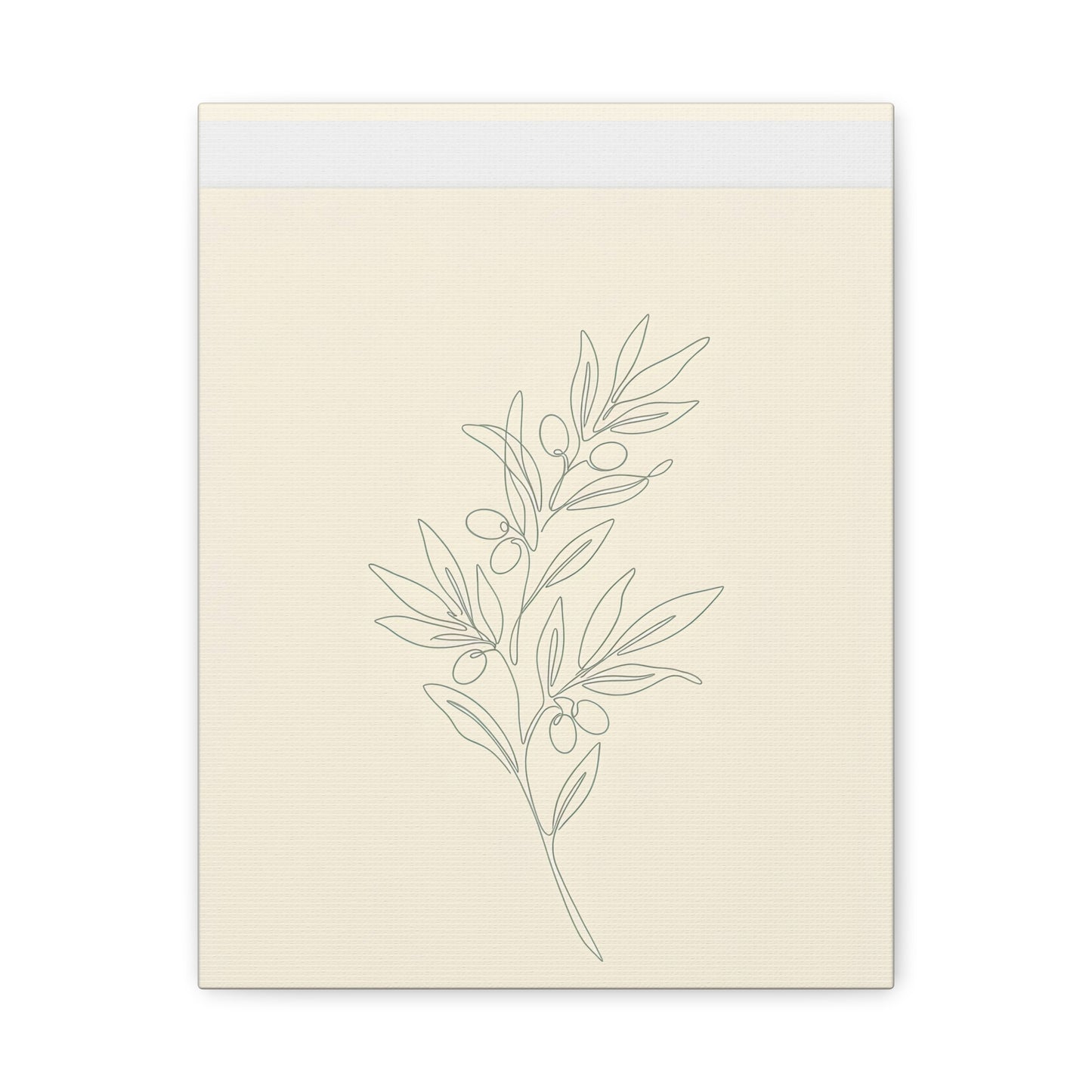 Olive Branch Minimalist Wall Art Canvas