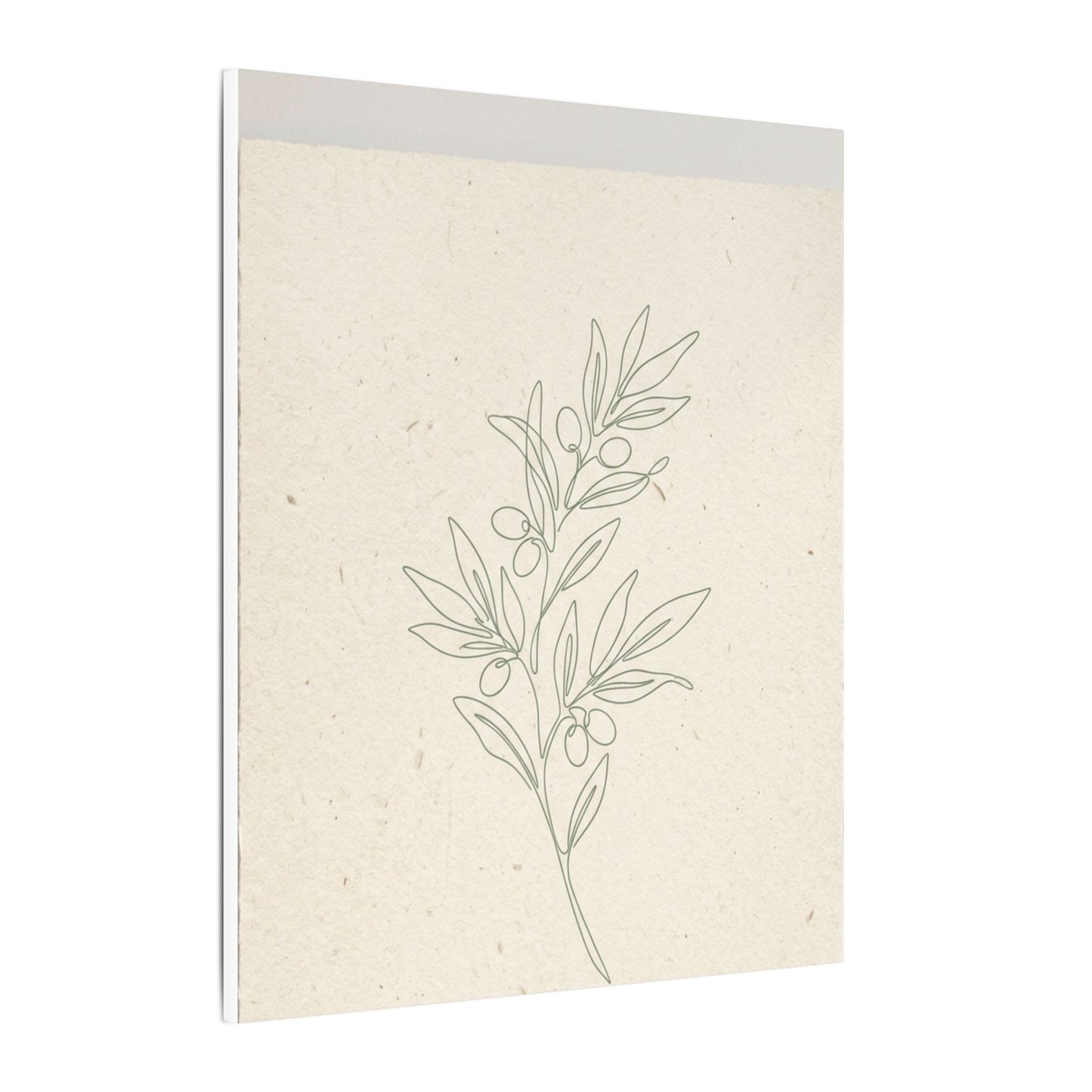 Olive Branch Minimalist Matte Canvas Wall Art