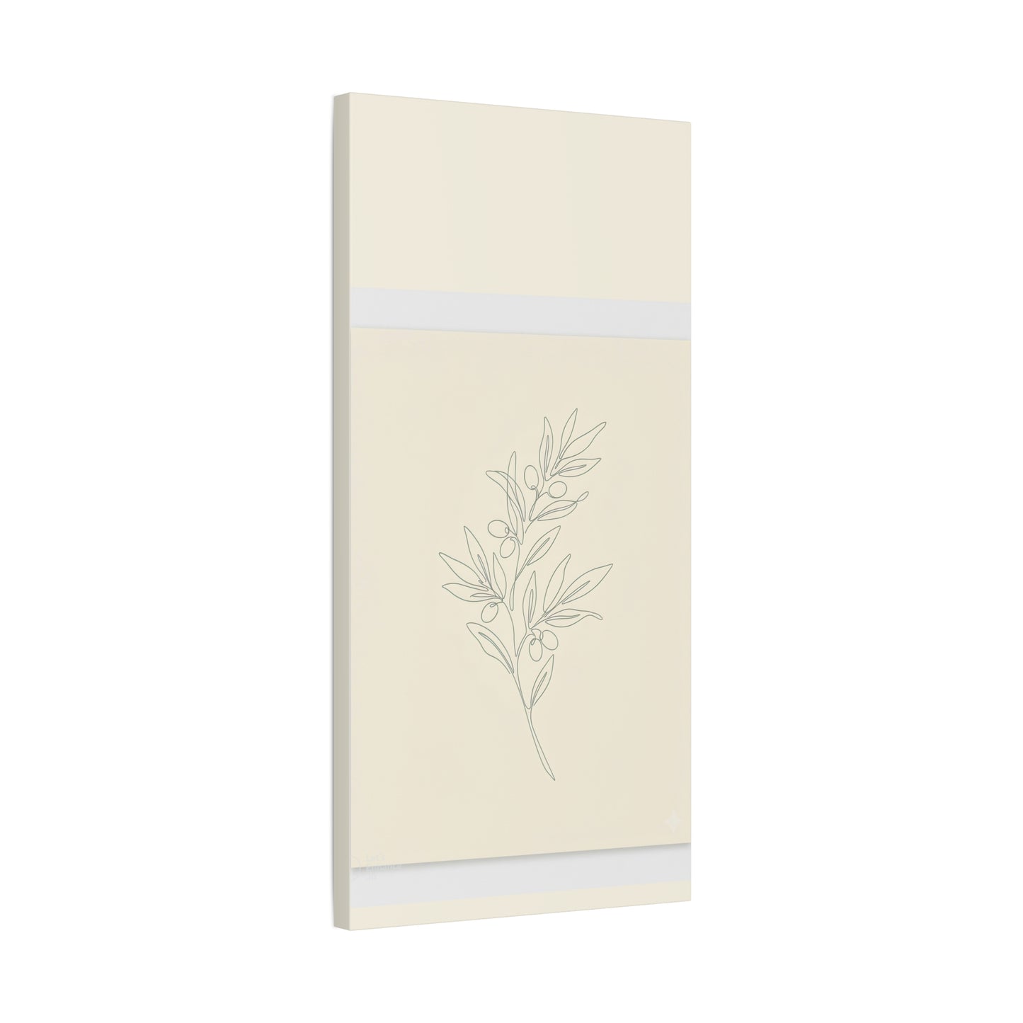 Olive Branch Minimalist Wall Art Canvas