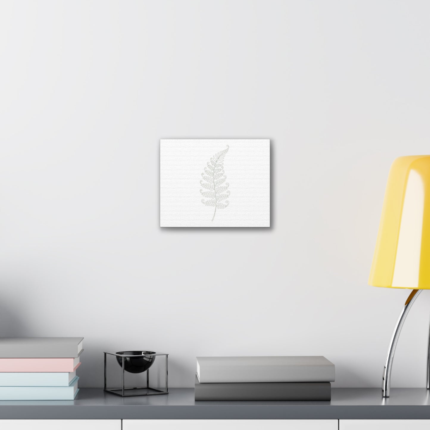 Minimal Fern Canvas Print — Neutral Botanical Wall Art