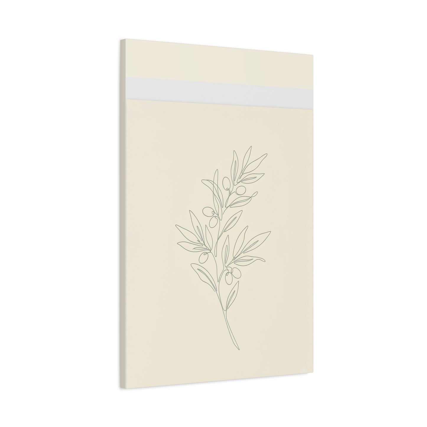 Olive Branch Minimalist Wall Art Canvas
