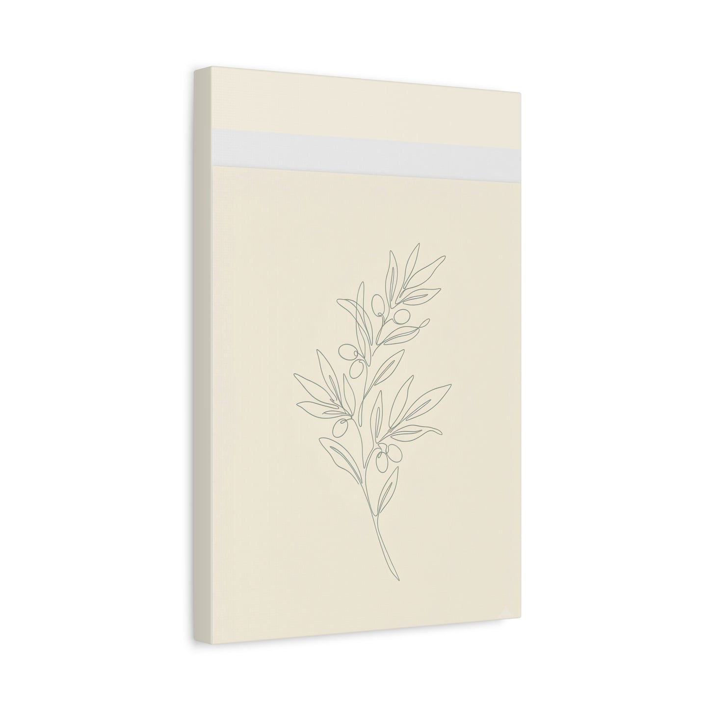 Olive Branch Minimalist Wall Art Canvas