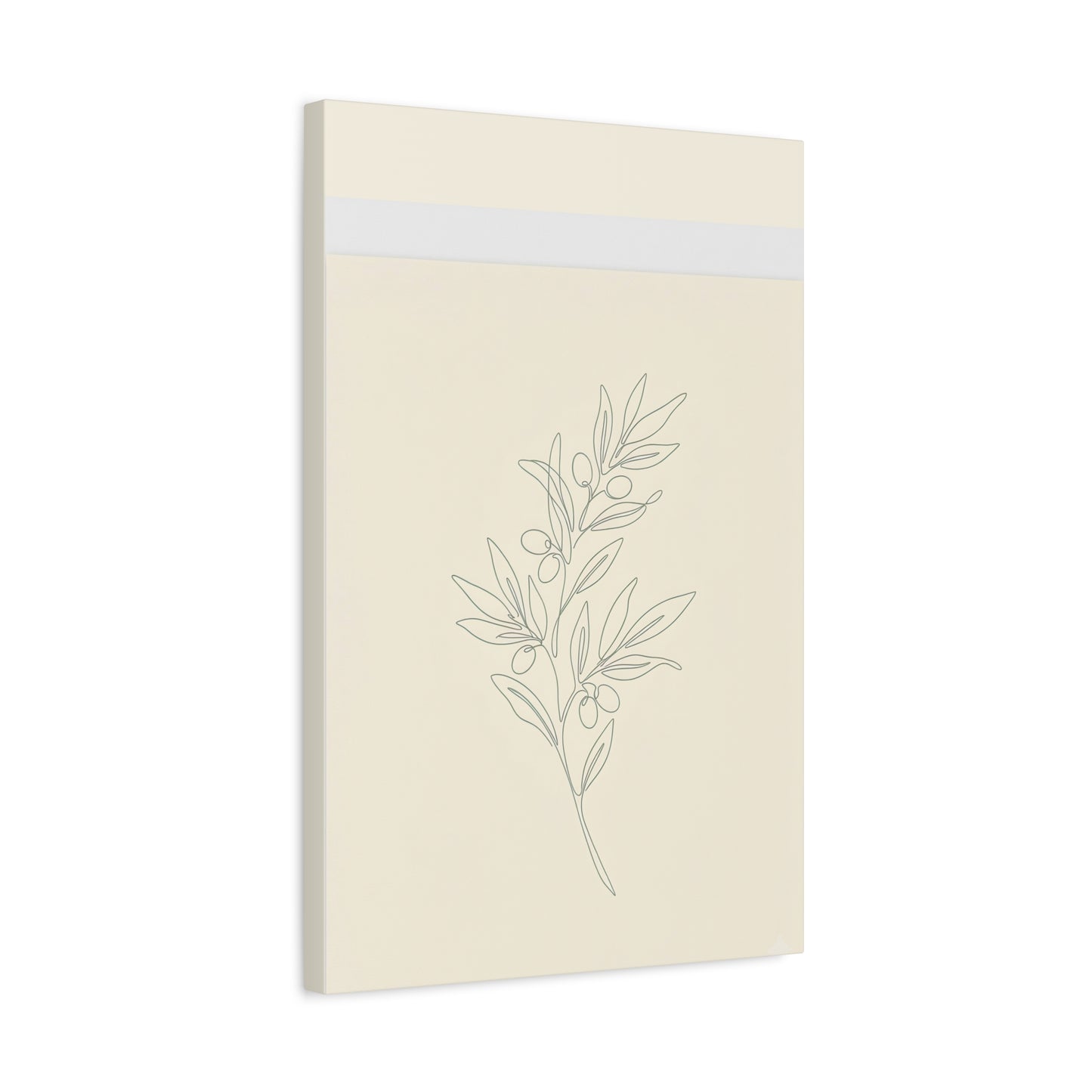 Olive Branch Minimalist Wall Art Canvas